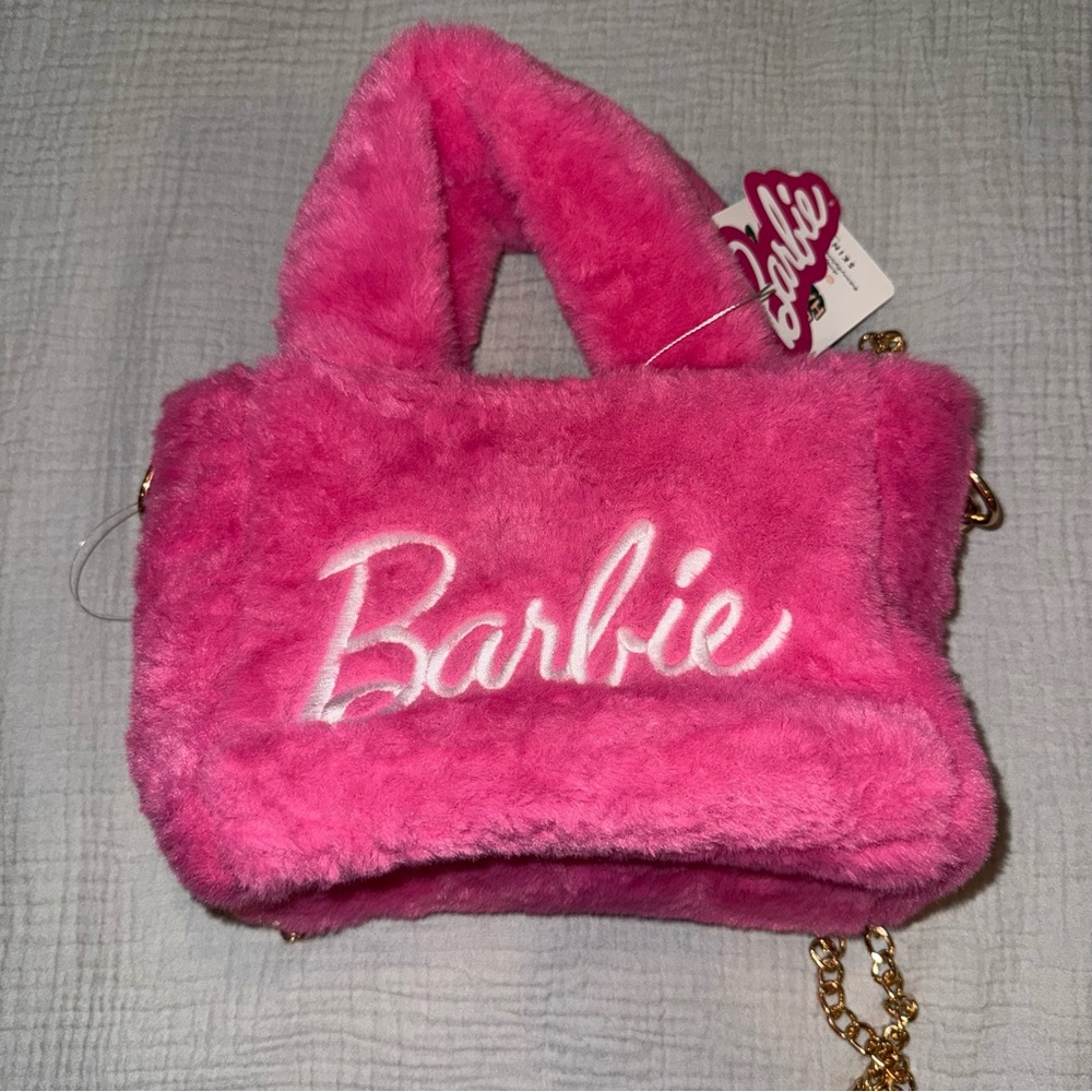 Barbie Pink Faux Fur Handbag